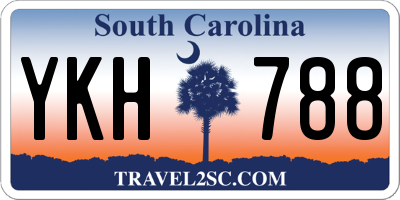 SC license plate YKH788