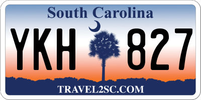 SC license plate YKH827