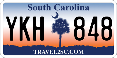SC license plate YKH848