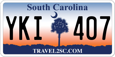SC license plate YKI407