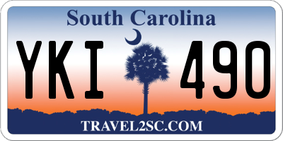 SC license plate YKI490