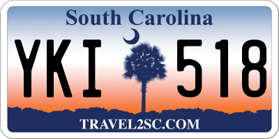 SC license plate YKI518