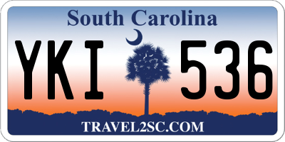 SC license plate YKI536
