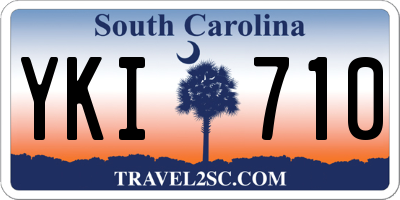 SC license plate YKI710