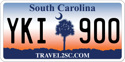 SC license plate YKI900