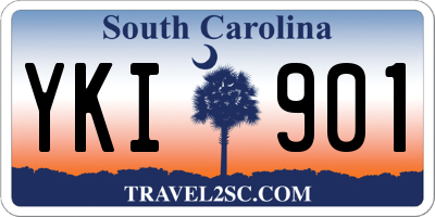 SC license plate YKI901