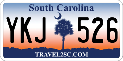 SC license plate YKJ526