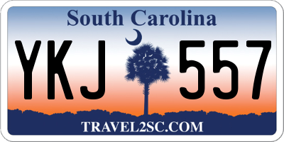 SC license plate YKJ557