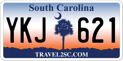 SC license plate YKJ621