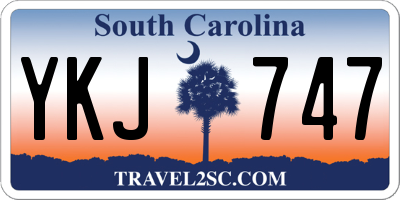 SC license plate YKJ747