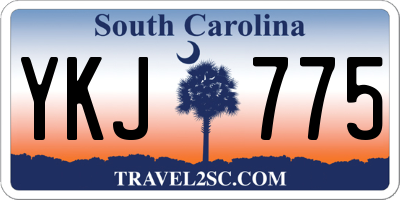 SC license plate YKJ775