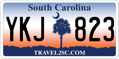 SC license plate YKJ823
