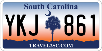 SC license plate YKJ861