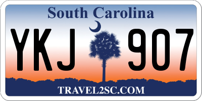 SC license plate YKJ907