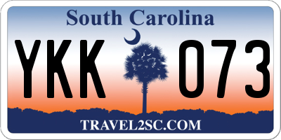 SC license plate YKK073