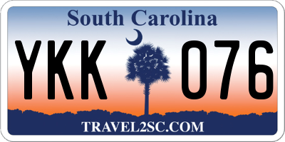 SC license plate YKK076