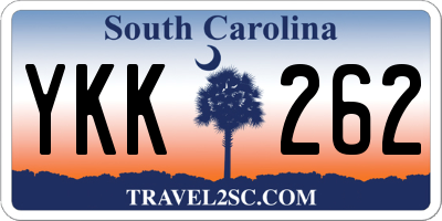 SC license plate YKK262