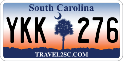 SC license plate YKK276