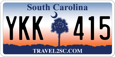 SC license plate YKK415