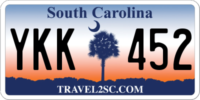 SC license plate YKK452