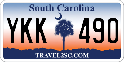 SC license plate YKK490