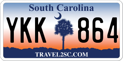 SC license plate YKK864