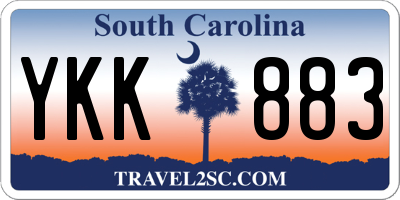 SC license plate YKK883