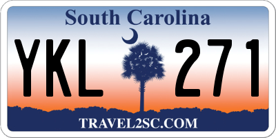 SC license plate YKL271