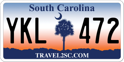 SC license plate YKL472
