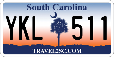 SC license plate YKL511