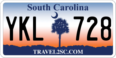 SC license plate YKL728