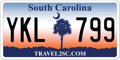 SC license plate YKL799