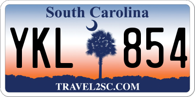 SC license plate YKL854