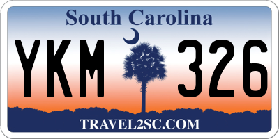 SC license plate YKM326