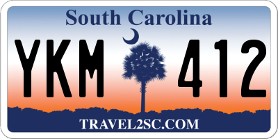 SC license plate YKM412