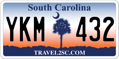 SC license plate YKM432