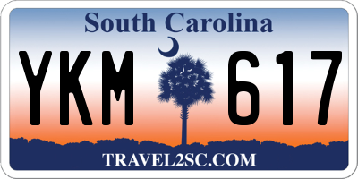 SC license plate YKM617