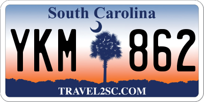 SC license plate YKM862