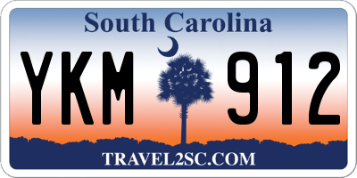 SC license plate YKM912