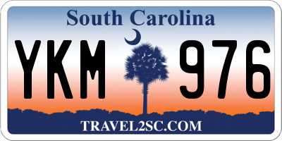 SC license plate YKM976
