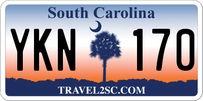 SC license plate YKN170