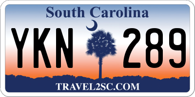 SC license plate YKN289