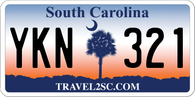 SC license plate YKN321