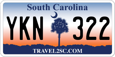 SC license plate YKN322