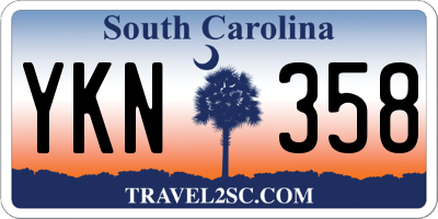 SC license plate YKN358