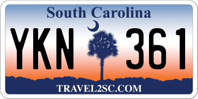 SC license plate YKN361