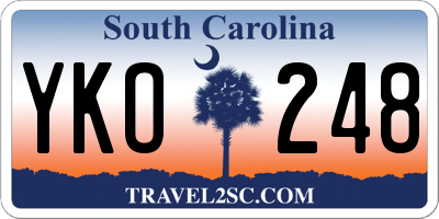 SC license plate YKO248