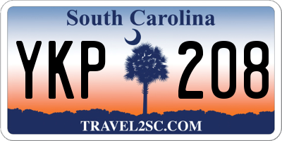 SC license plate YKP208
