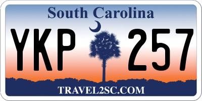 SC license plate YKP257
