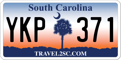 SC license plate YKP371